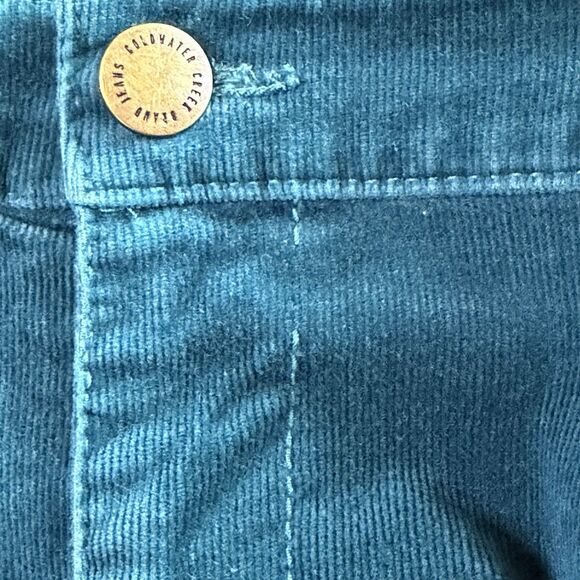 Coldwater Creek Women's Corduroy Pants Teal Bootcut Stretch Size 14 Natural Fit - Picture 3 of 15
